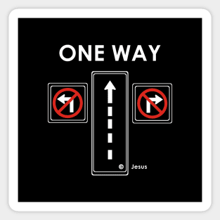 One-Way Jesus Sign Sticker